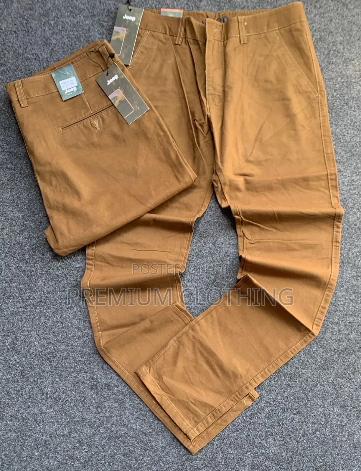 Braneded Khaki Trousers for Men Available