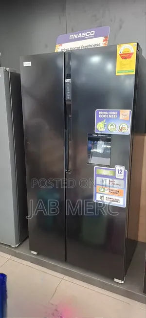 Black 900mm Built in Fridge Side by Side Fridge Freezer