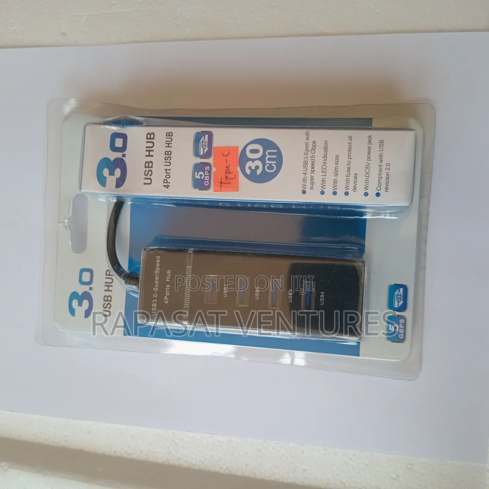 Type C to 4 Port USB-A 3.0 Hub