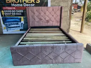 Neatly Made Double 54x75 Bedframe For The Ladies