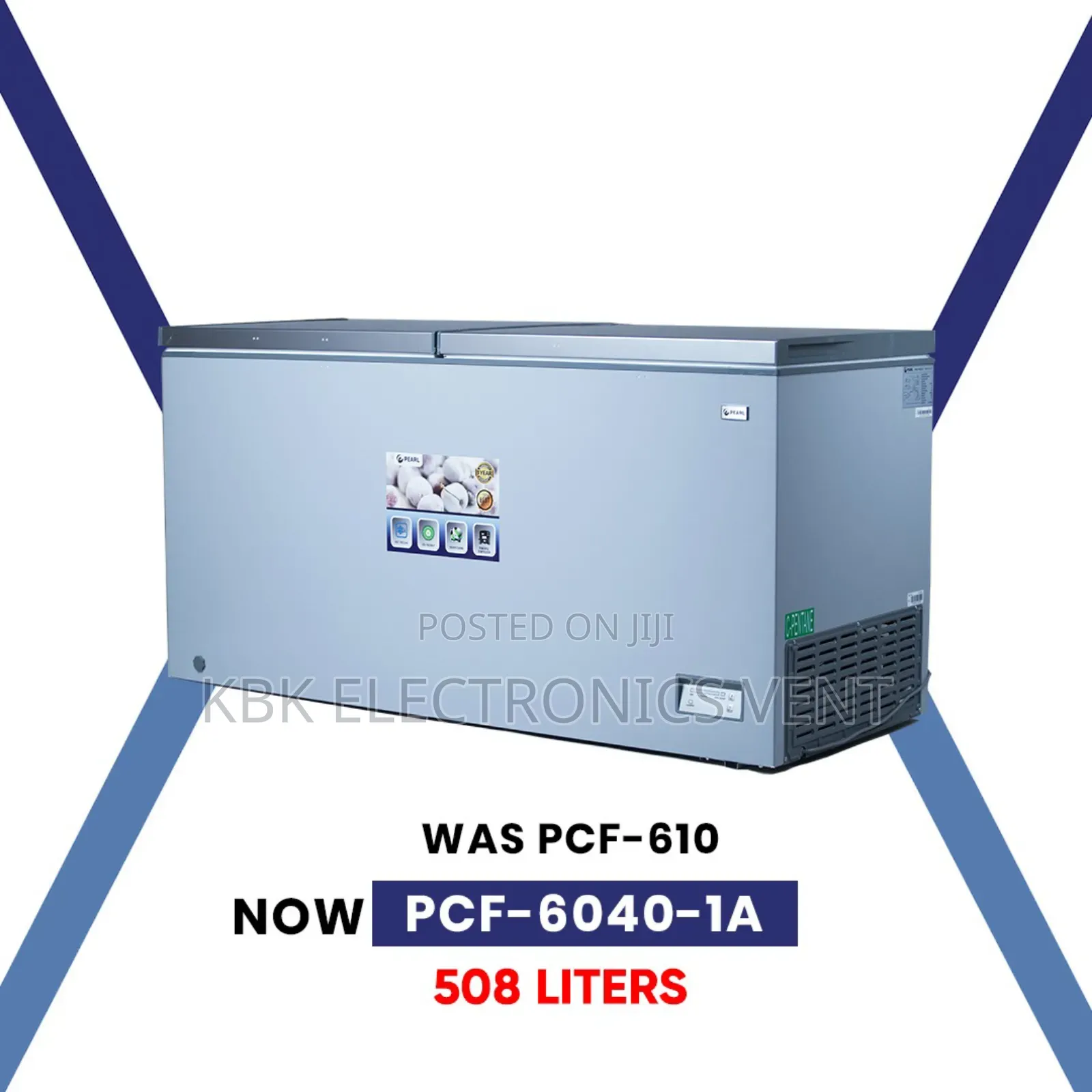 Pearl 510liter Double Door Chest Freezer