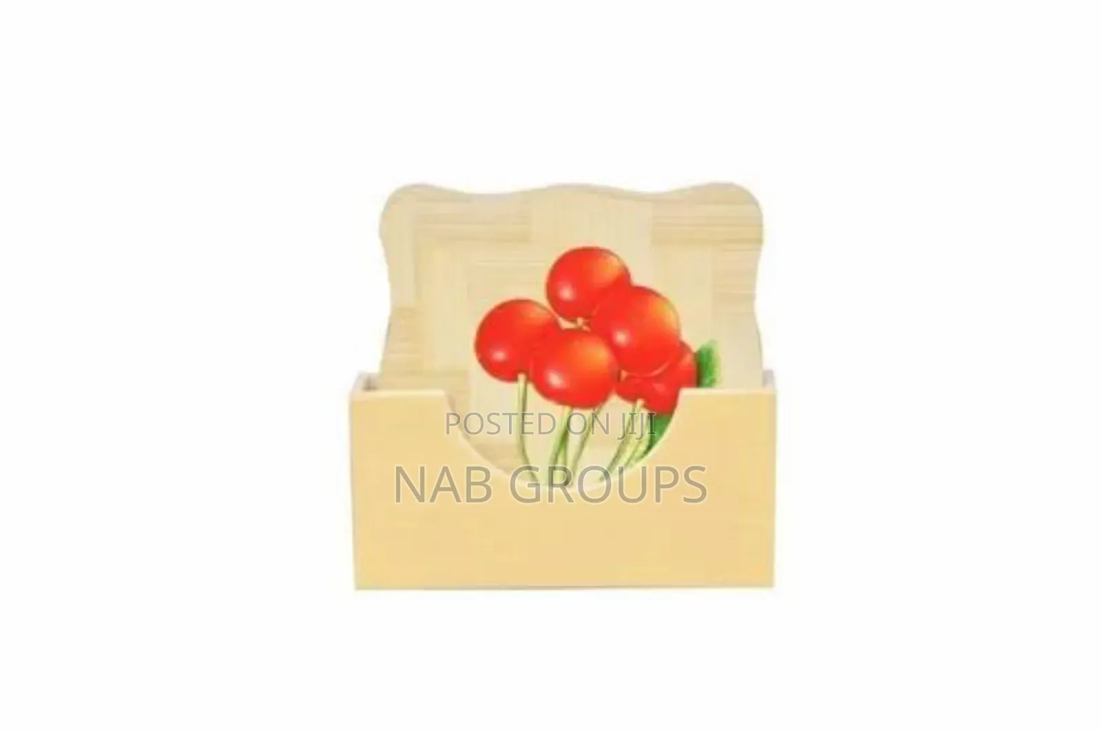 Bamboo Coaster With Stand for Tea, Coffee, Drinks