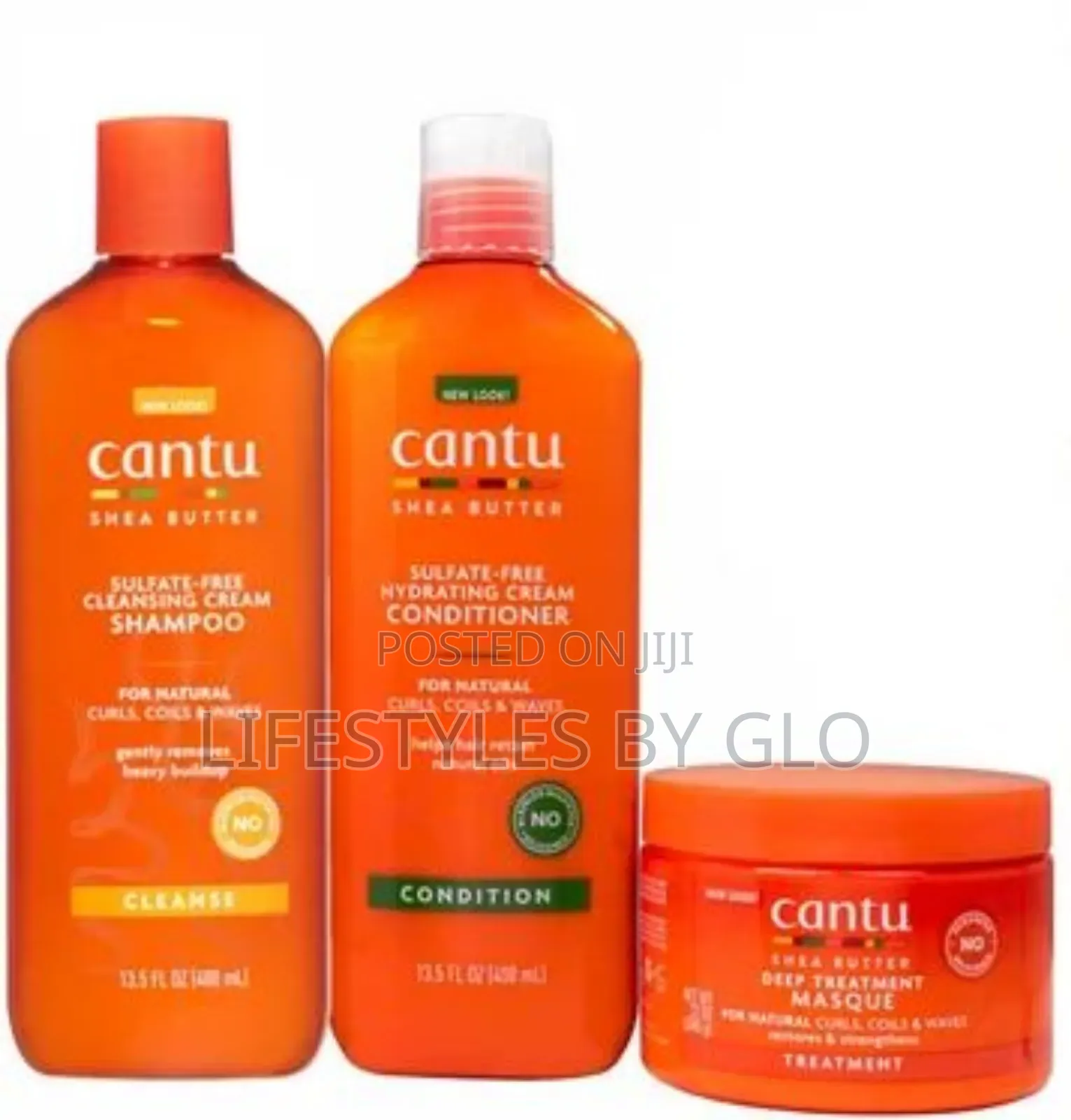 Cantu Shea Butter Natural Hair Sulfate-Free Shampoo 3 Set
