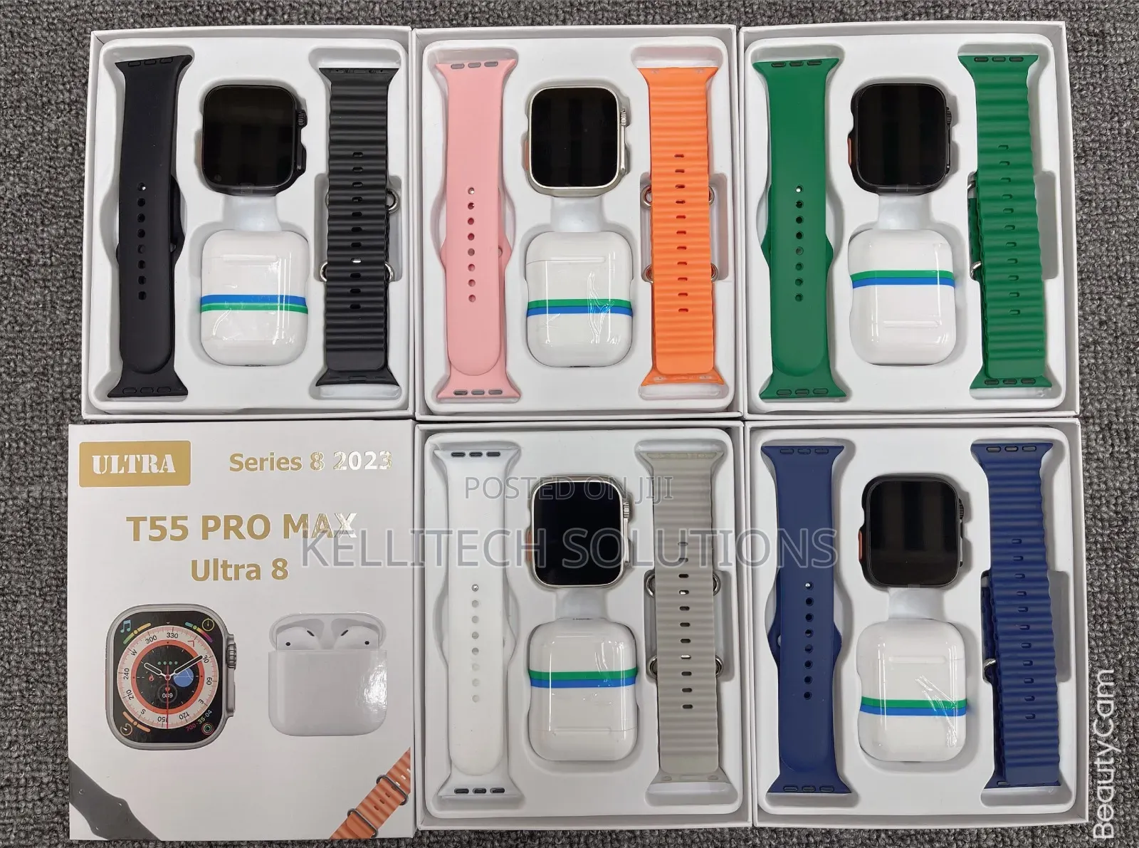 6in1 T55 Pro Max Ultra Smart Watch With Airpod