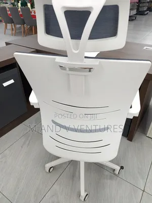 Office Swivel Chair White Gray