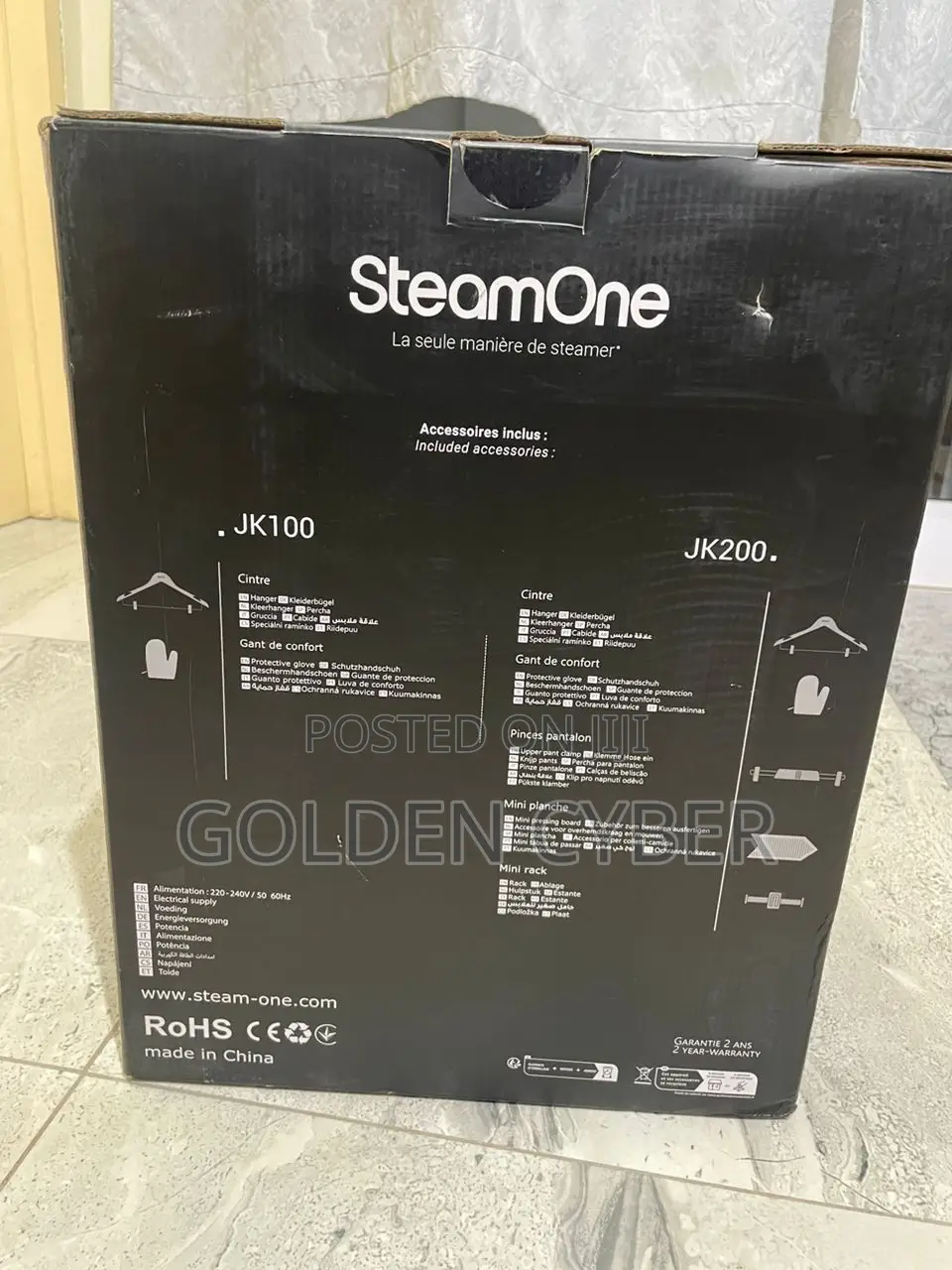 Steamone JK100 Black (Steam Iron)