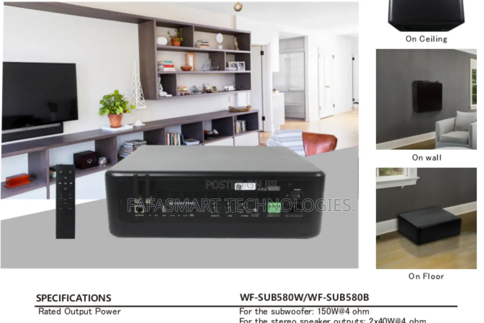 Wifi Subwoofer With 4 PCS of Ceiling Speake
R