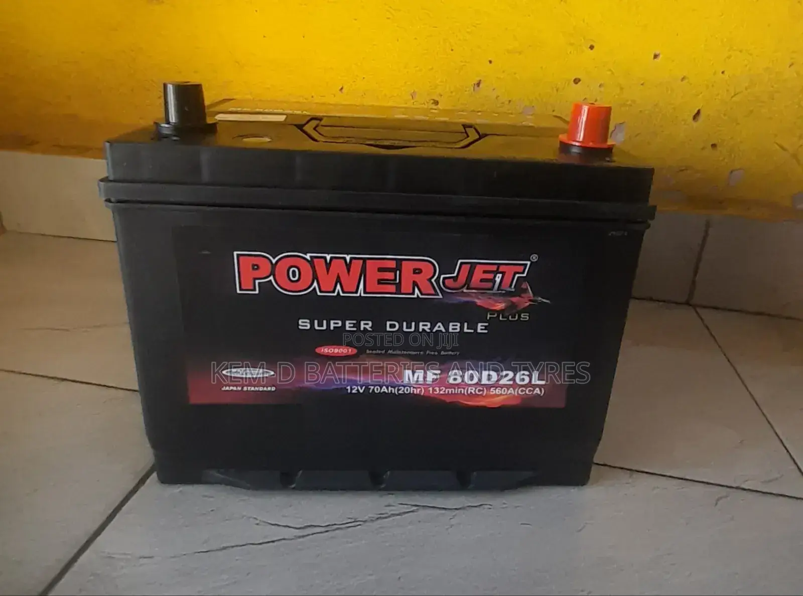 15 Plates 80d26l Powerjet Car Battery _ Free Delivery