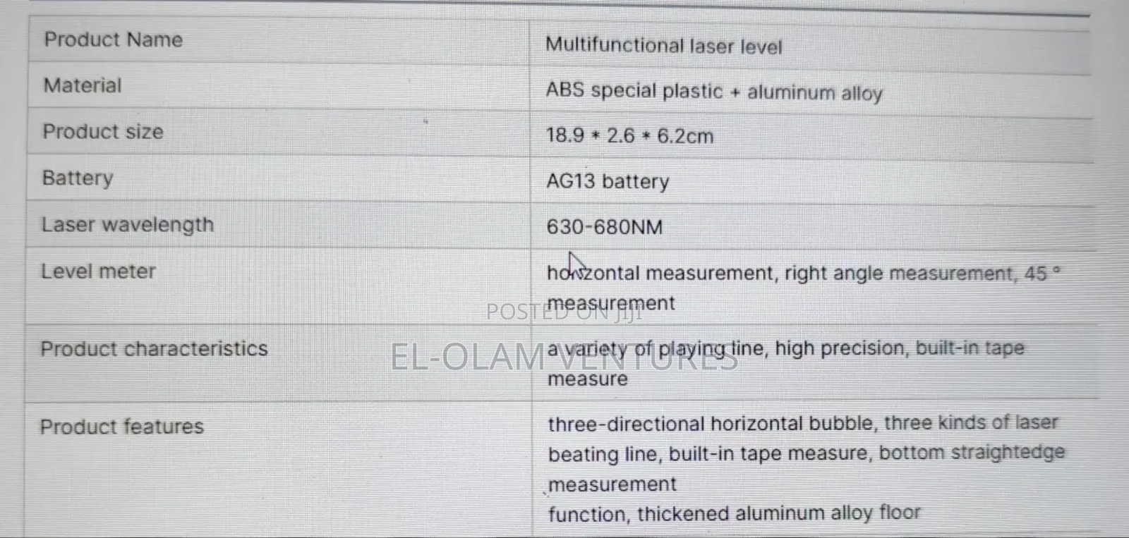 Multifunctional Laser Measure