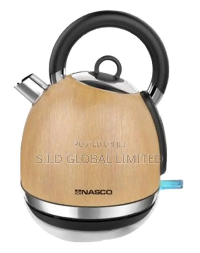 Rear Water Nasco 1.7ltr Kettle With Wooden Coating