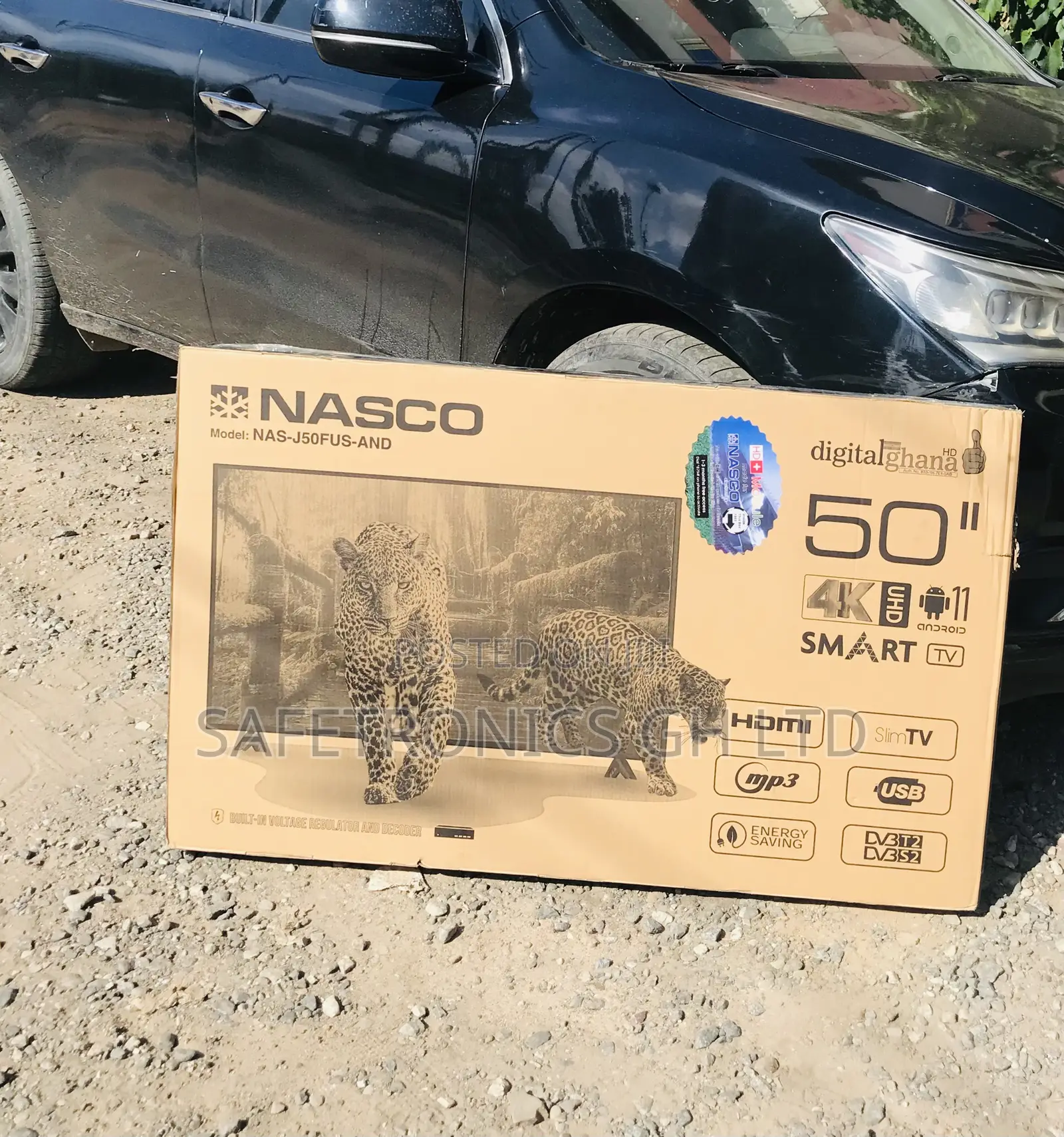 Shop (Black) 50 Inch Smart Led Nasco ~<> Sleek Tv