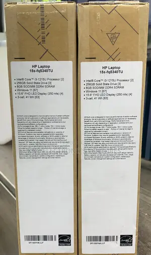 New Laptop HP 8GB Intel Core I3 SSD 256GB