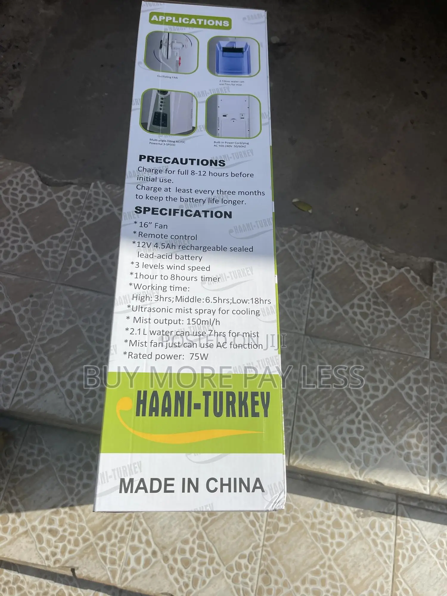 Rechargeable Mist Fan