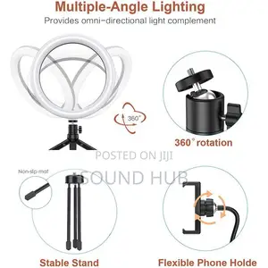 8'' Ring Light Phone Tripod Stand LED Light Selfie
