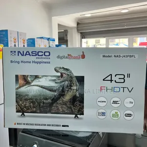 Nasco 43" Full HD Satellite LED TV| USB| HDMI|FRAMELESS 2024