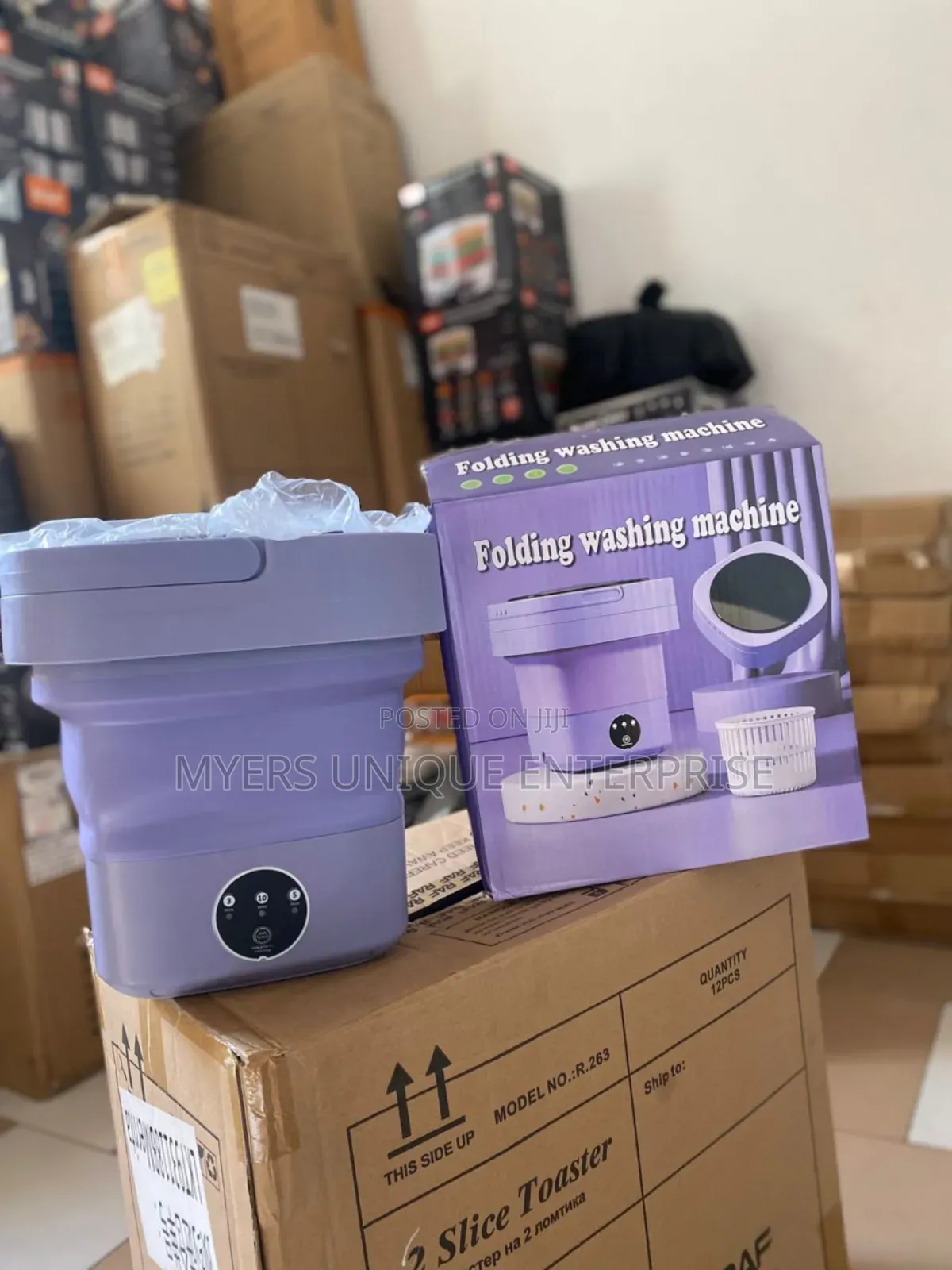 Blue Led Light Foldable Washing Machine