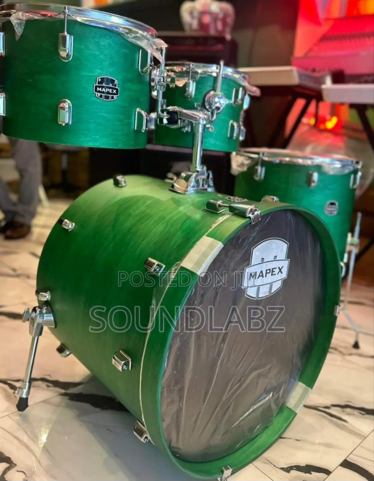 Mapex 5-piece Drumset With Cymbals (Green)