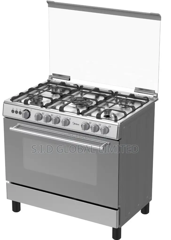 Timeless Beauty of ]Midea 5 Burner Gas Cooker With Grill