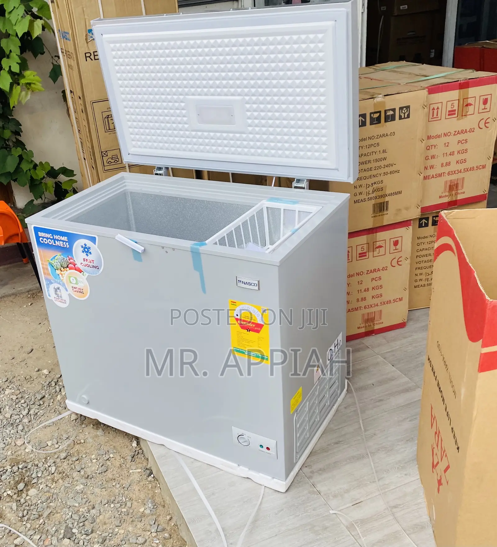 Buy Unique Nas-250fl 1 Door Electric Chest Freezer,Silver