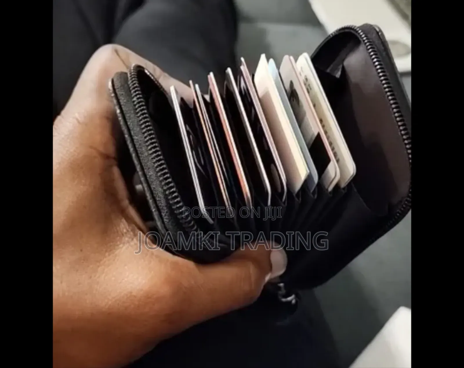 Men's Leather Wallet RFID, Multi Card Holder Zipping Pocket