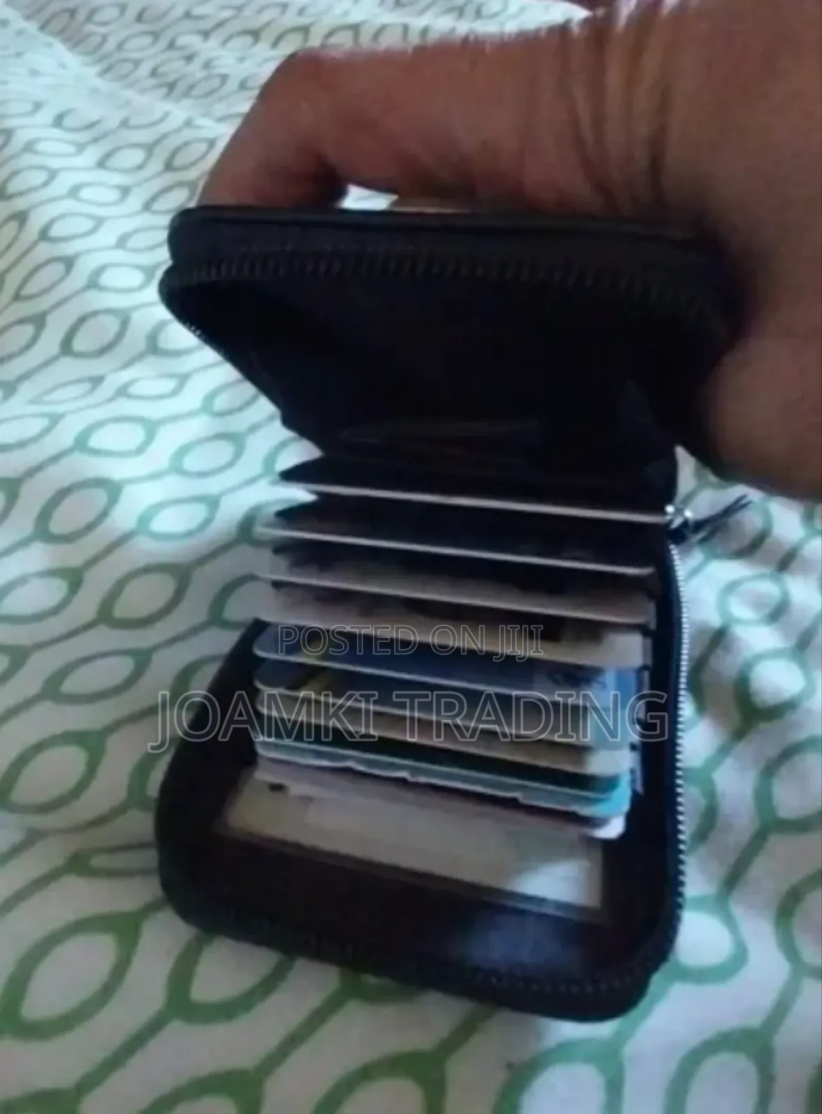 Men's Leather Wallet RFID, Multi Card Holder Zipping Pocket