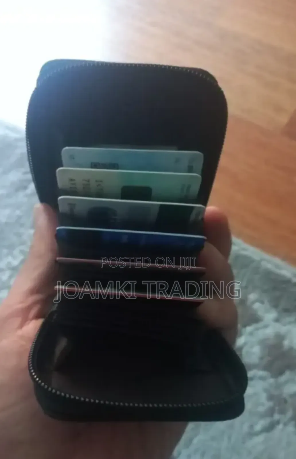 Men's Leather Wallet RFID, Multi Card Holder Zipping Pocket