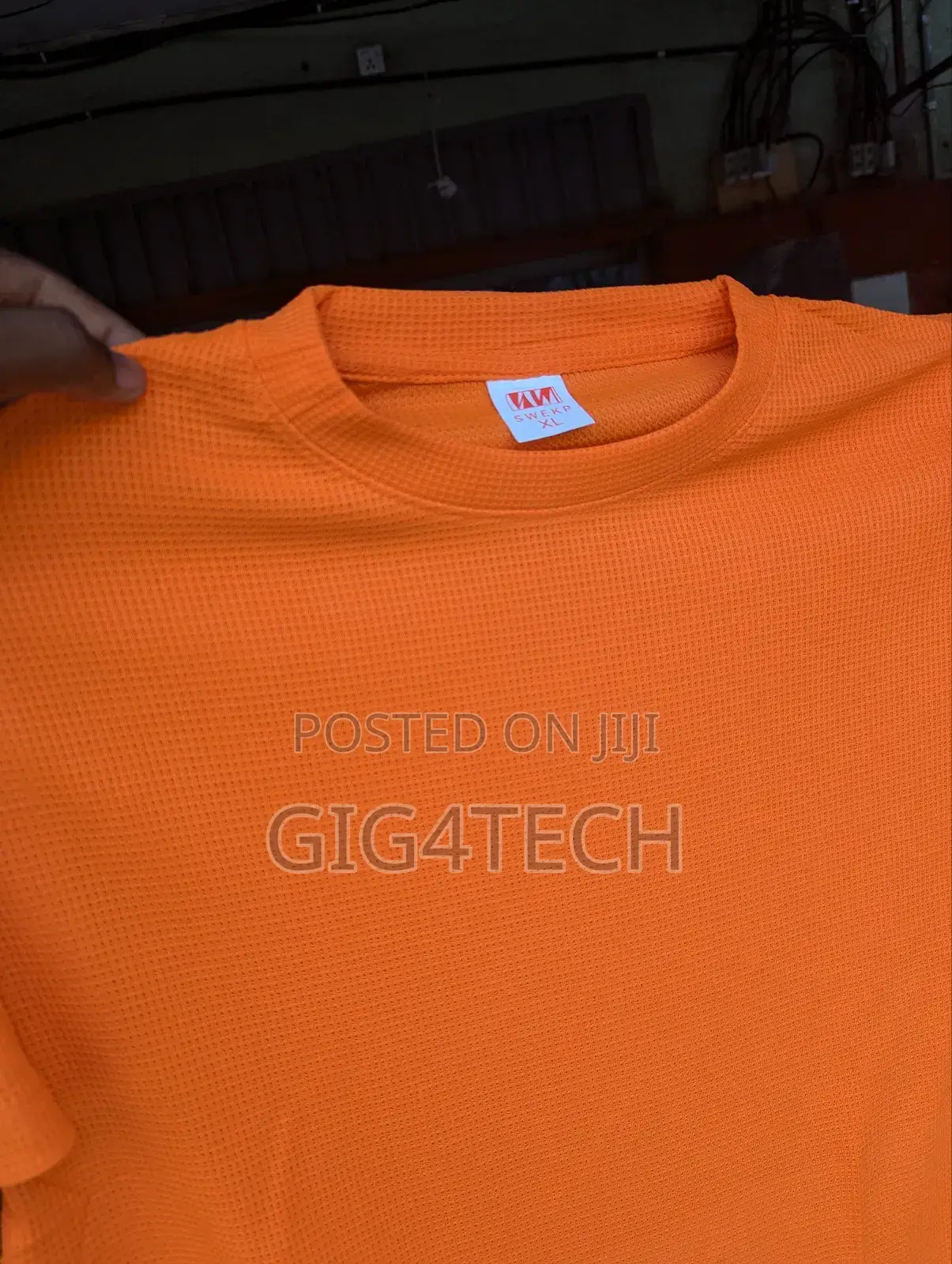 Waffle T-Shirt Round Neck White