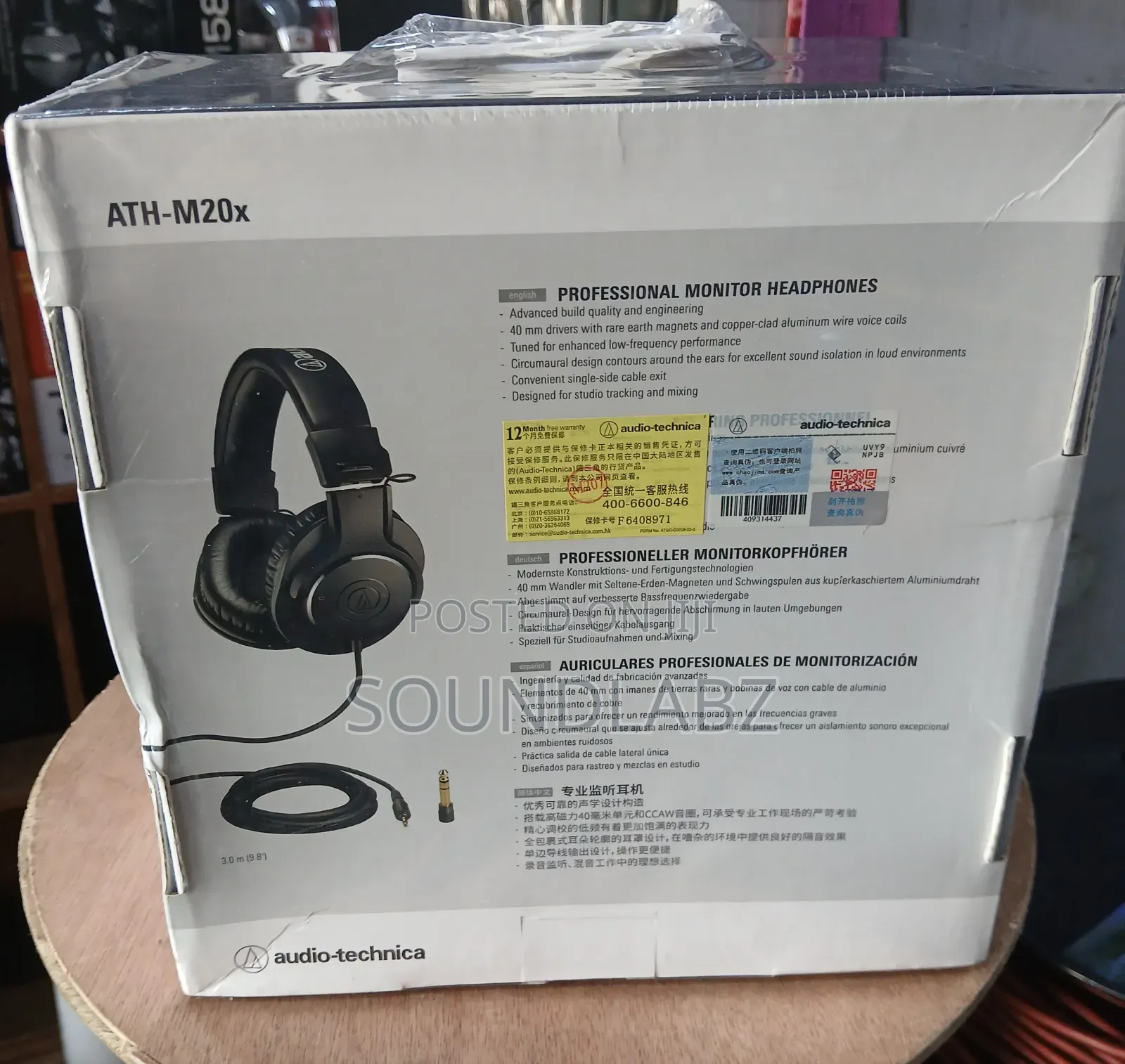 Audio-Technica ATH-M20X Studio Monitor Headphones
