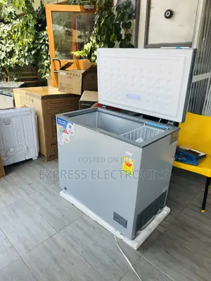 Powerful Sleek Design Grey Chest Freezer Single Door 200L