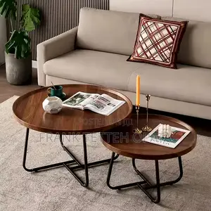 2 in 1 Center and Coffee Wooden Table Set