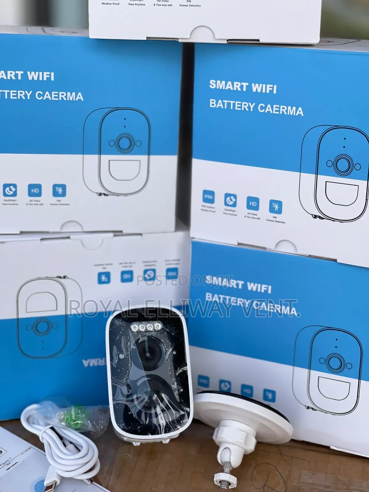 5mp Wi-Fi Camera Rechargeable Battery Lasts 1 Month