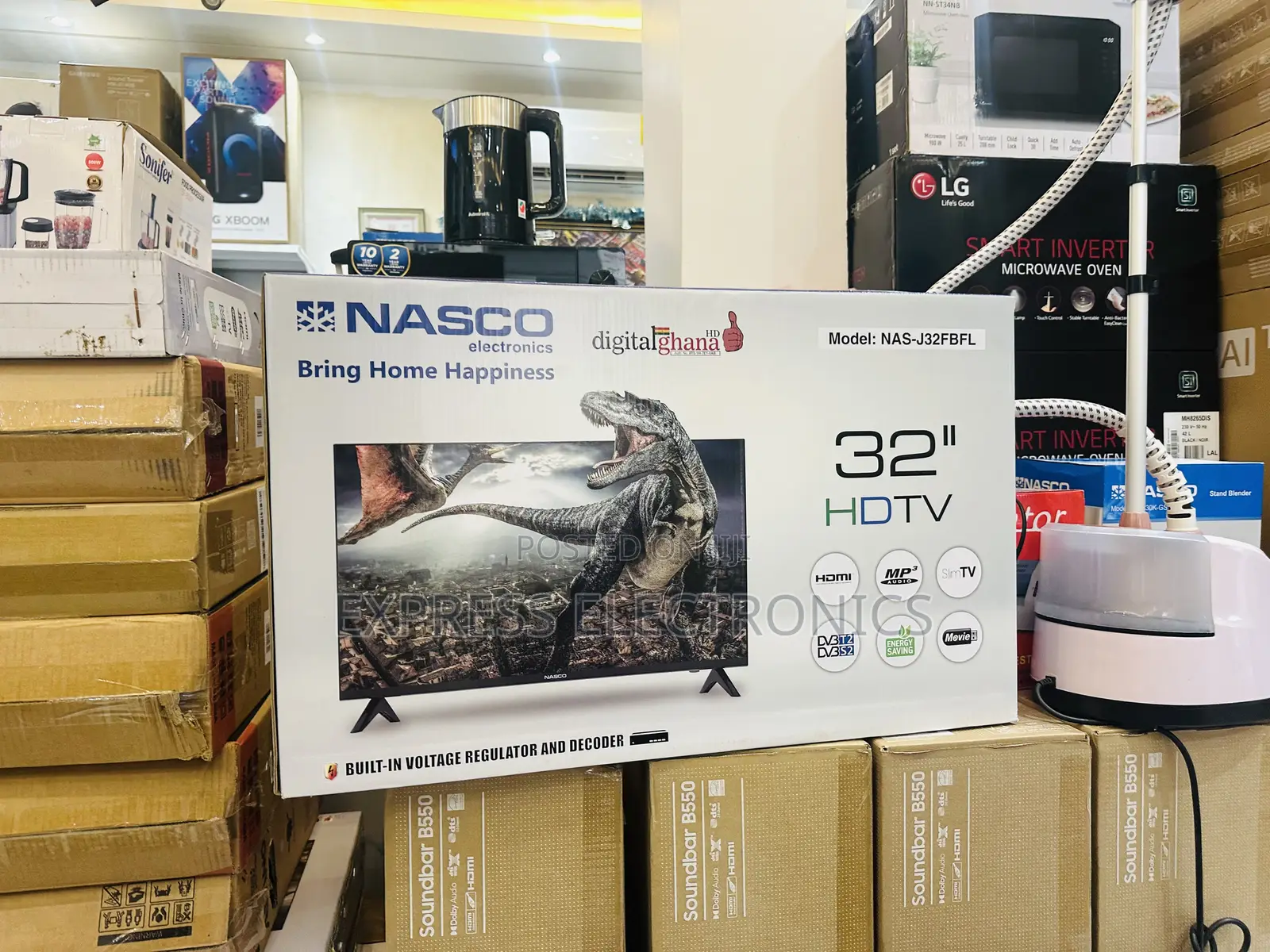 Sleek,Modern Design Nasco FHD Satellite Digital 32”Tv