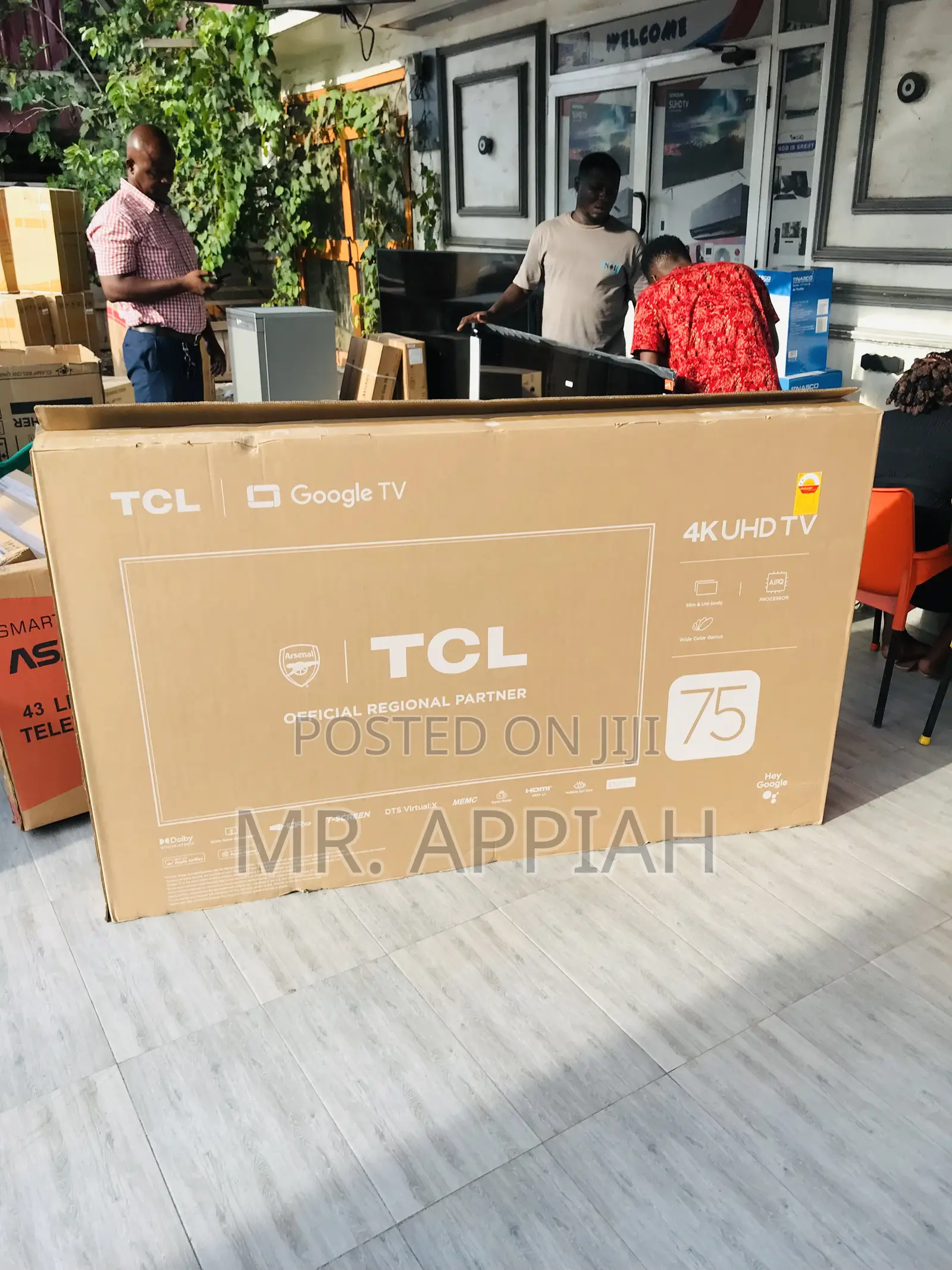 Original TCL 75 Inch HDR Frameless Google Television(Black)