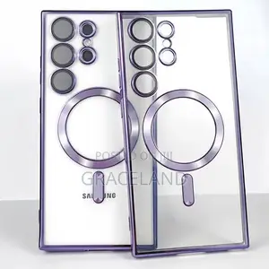 Transparent Magsafe Case for Samsung Galaxy S24 S23 Ultra