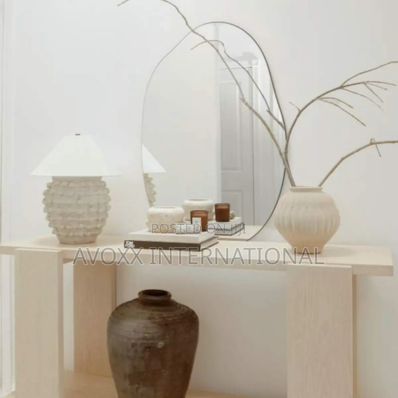 Bleached Oak Console Table Natural Wood - Threshold
