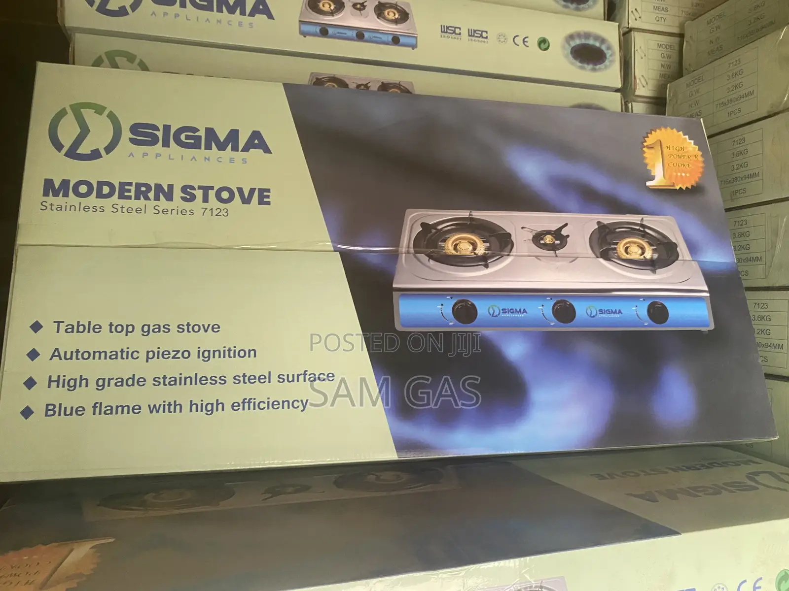3 Burner Table Top Automatic Stoves