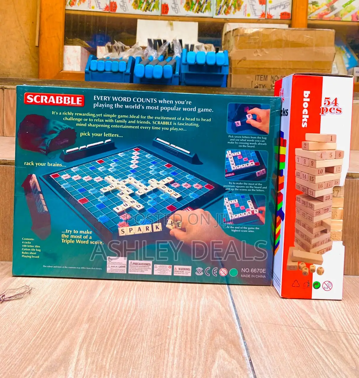 Scrabble and Jenga Game