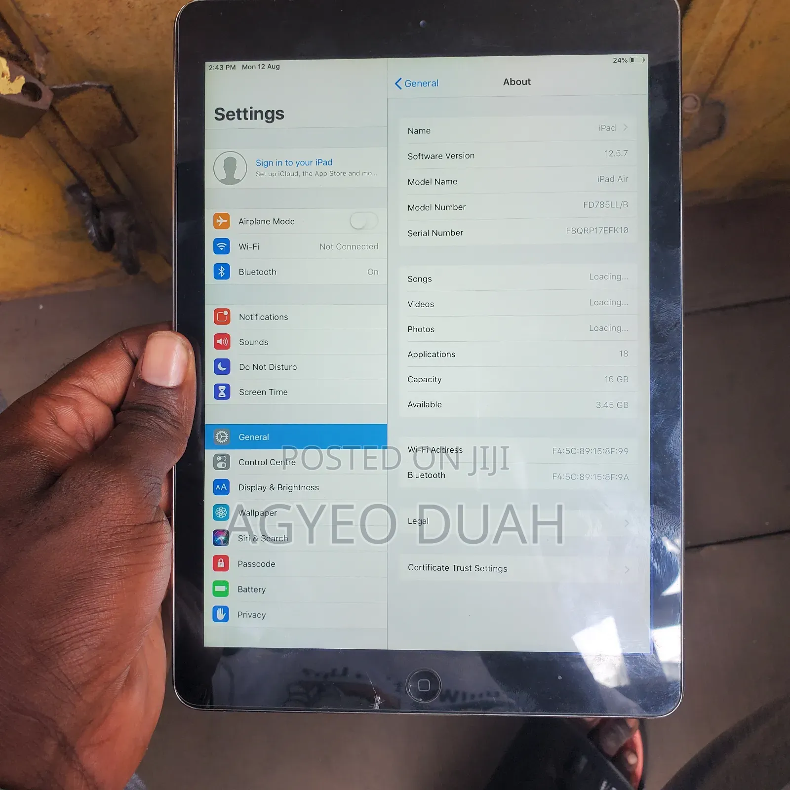Apple iPad Air 32 GB Silver