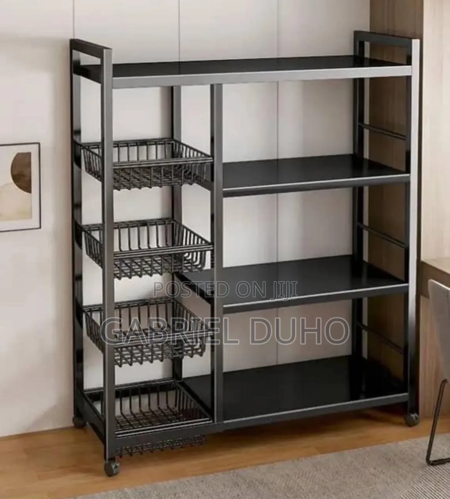 Metal Kitchen Rack With Fruit Basket