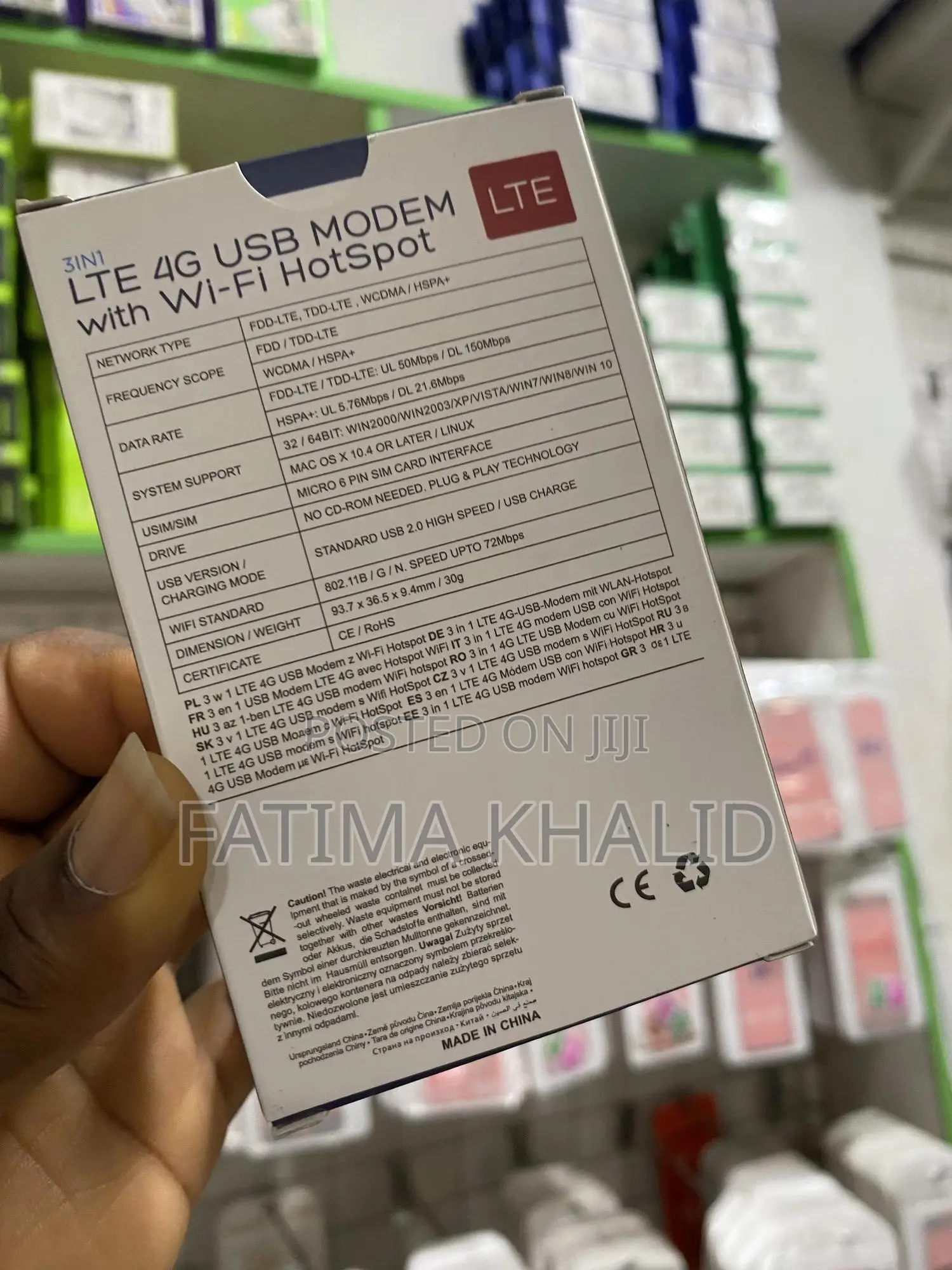 3 in 1LTE 4G USB MODEM With Wi-Fi Hotspot