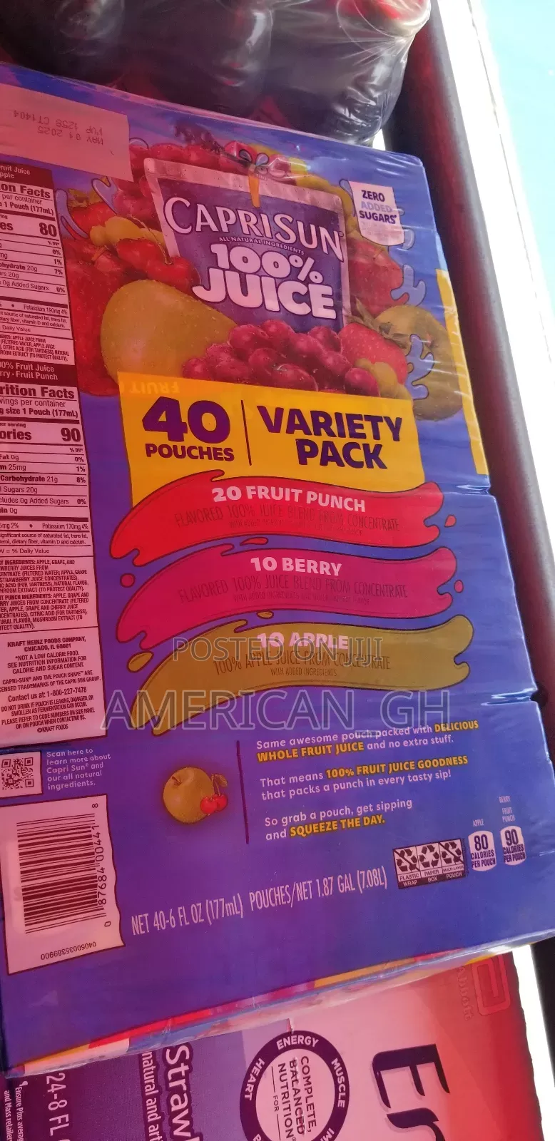 Caprisun 100% Juice, Variety Pack 40pk