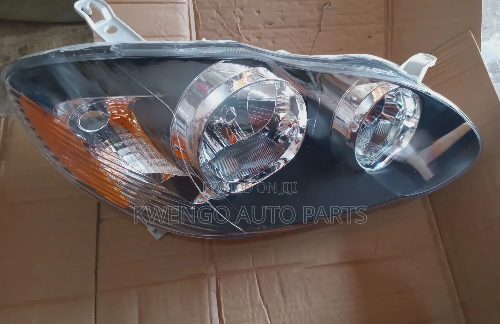 Toyota Corolla Headlight 2006 2007 2008 Black Pair