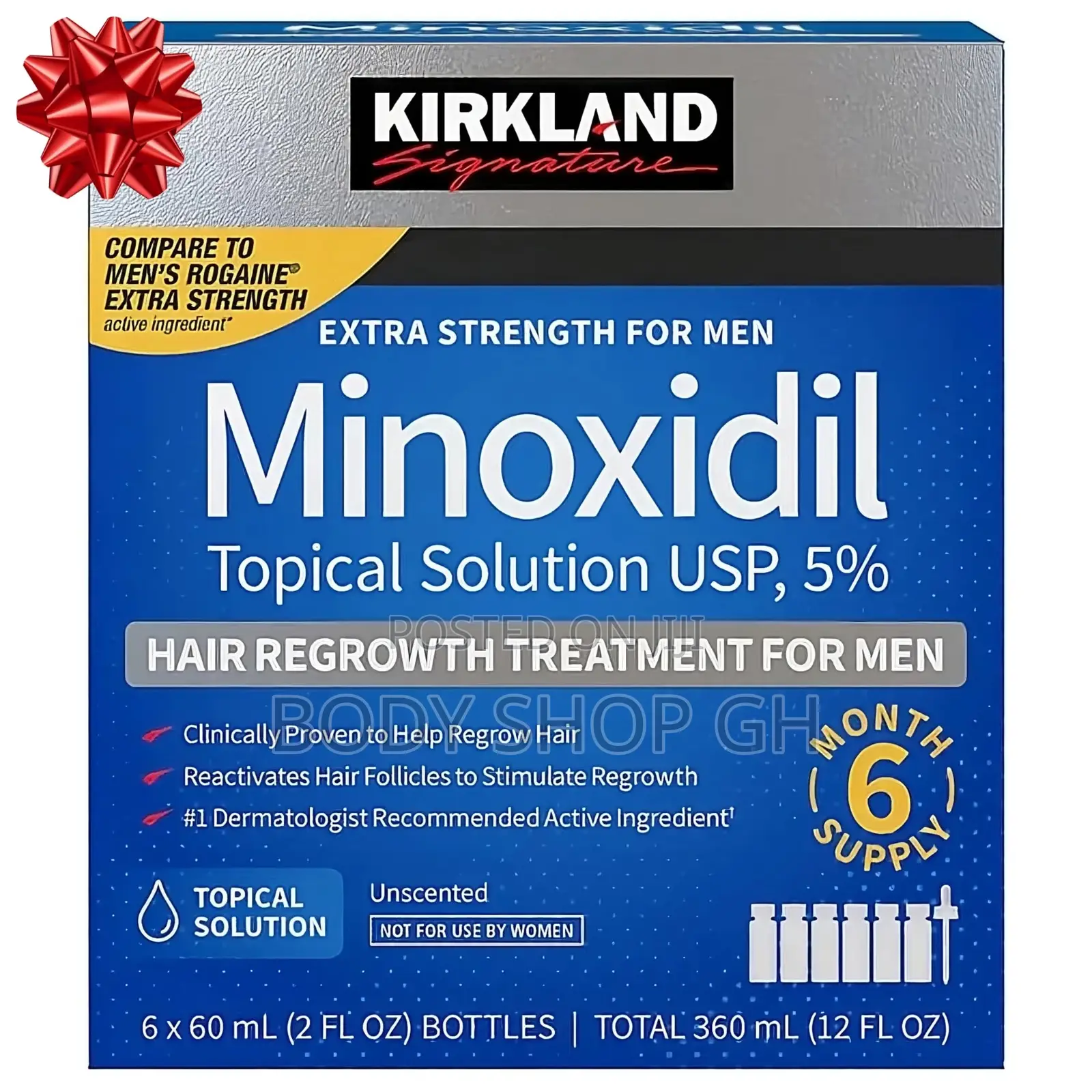 New and Improved Kirkland Minoxidil- Extra Strength for Men