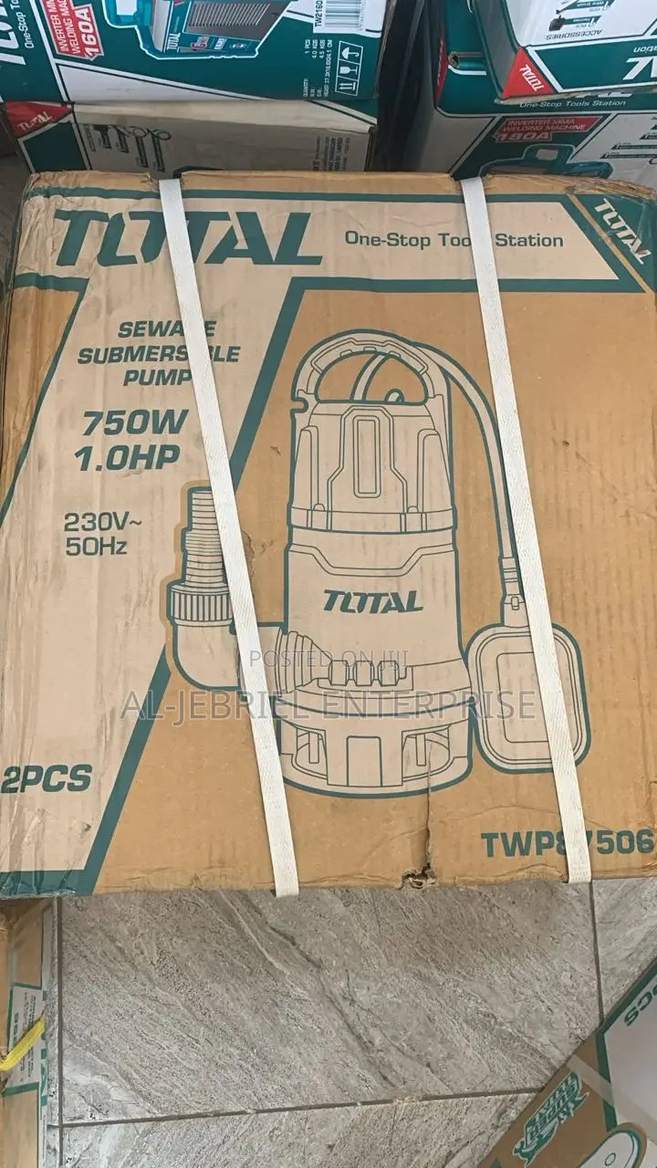 Total 1hp 750watts Sewage Submersible Water Pump