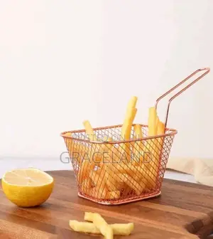 12 Mini Square Fry Basket Metal French Fries Chips Holder