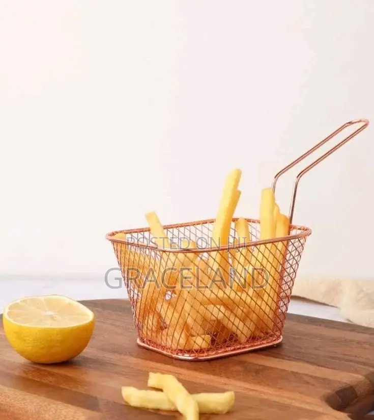 12 Mini Square Fry Basket Metal French Fries Chips Holder