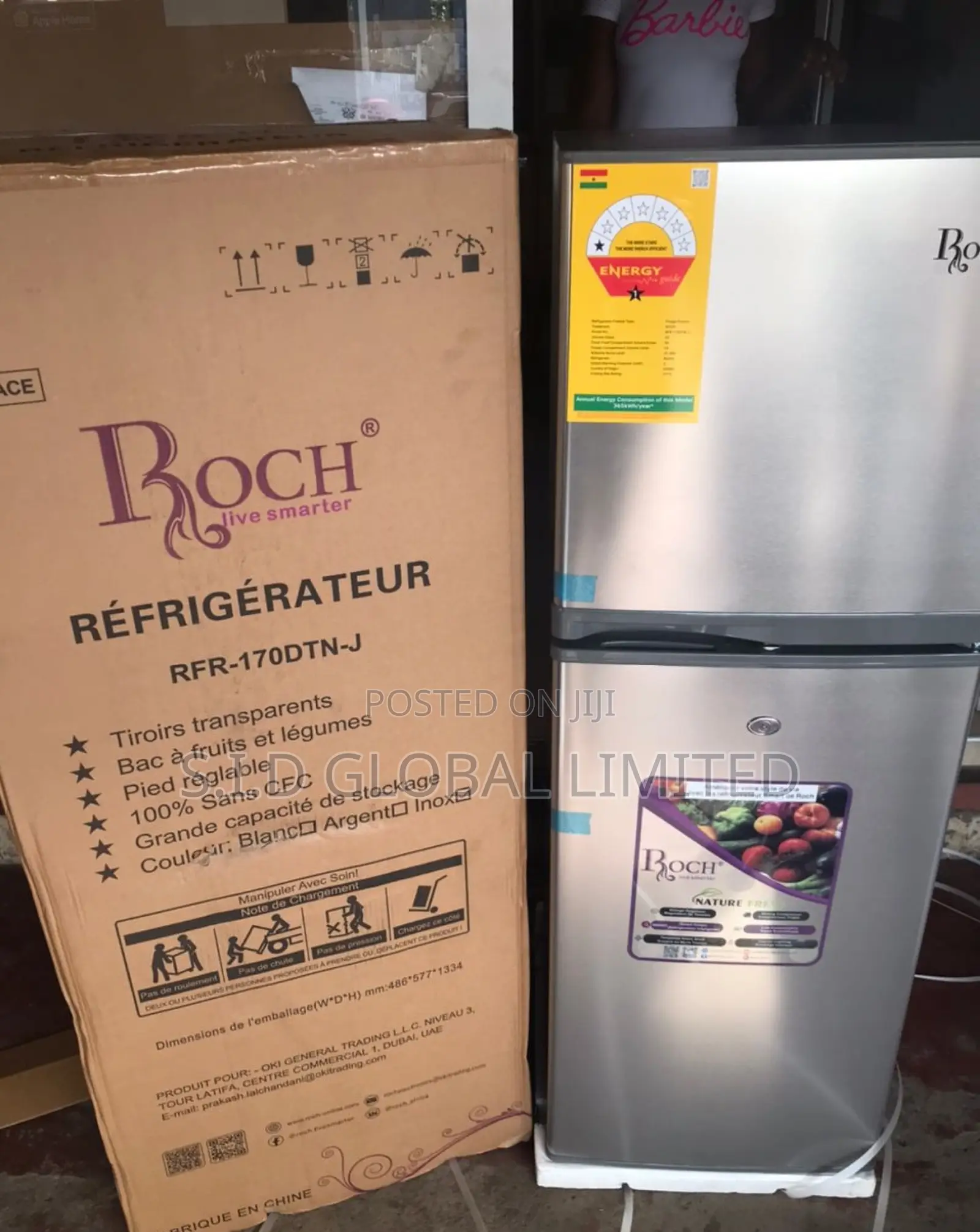A Cooler Kitchen With Roch 138L Double Door Fridge