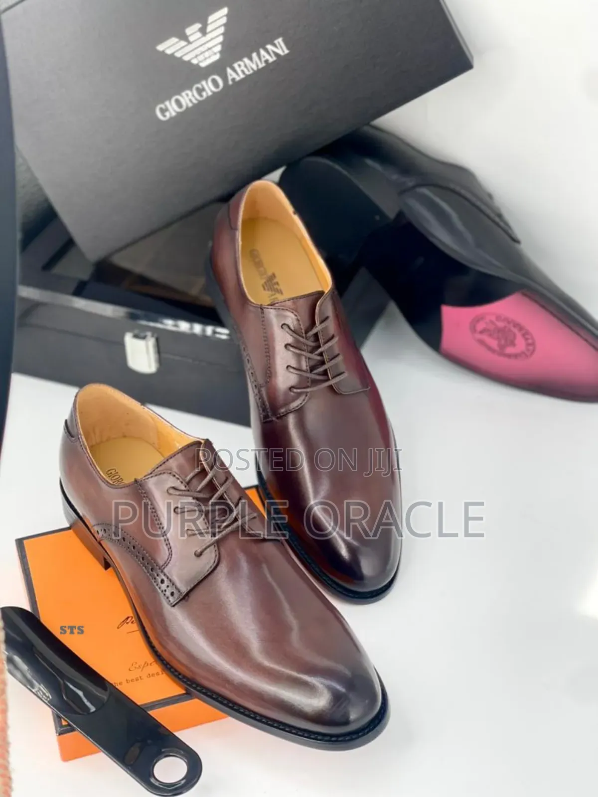 Giorgio Armani Polished Derby Shoes for the Modern Men