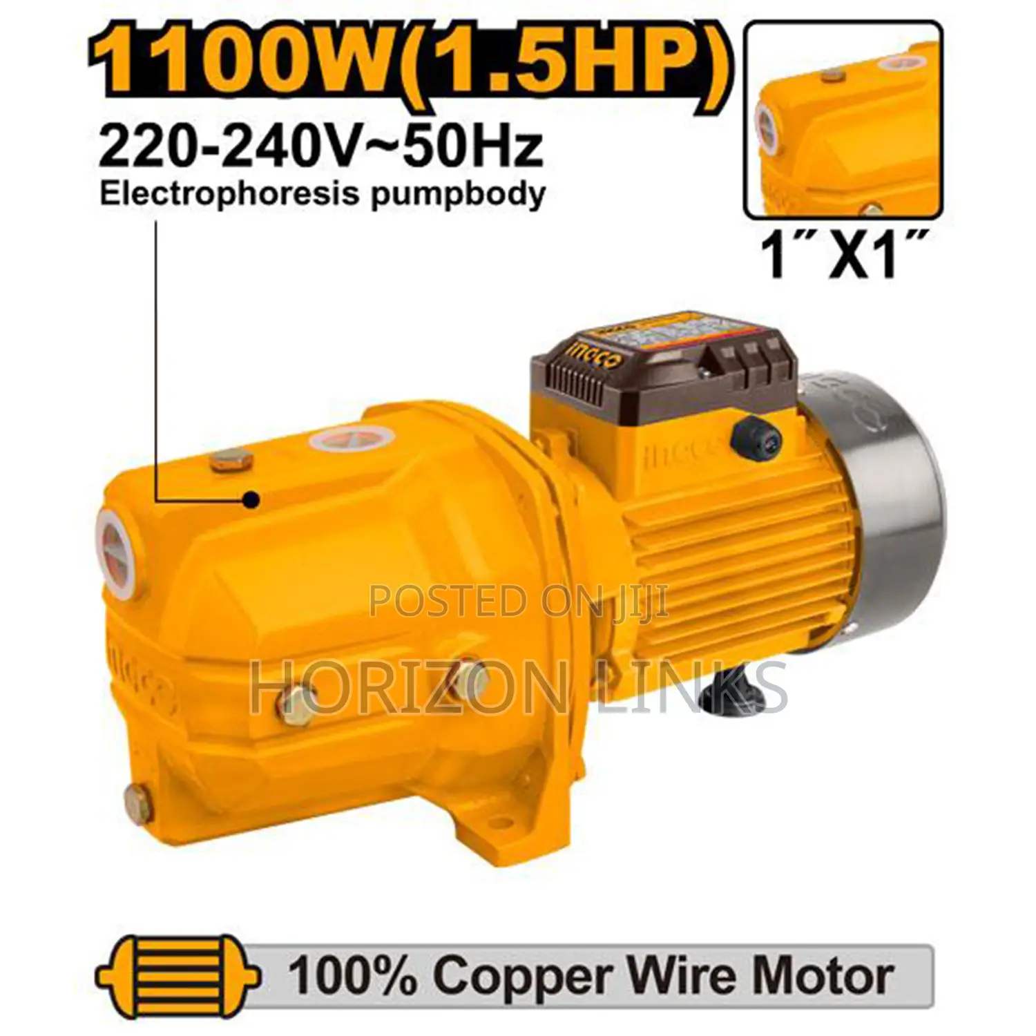 Brand New Ingco Water Pump - JP11008