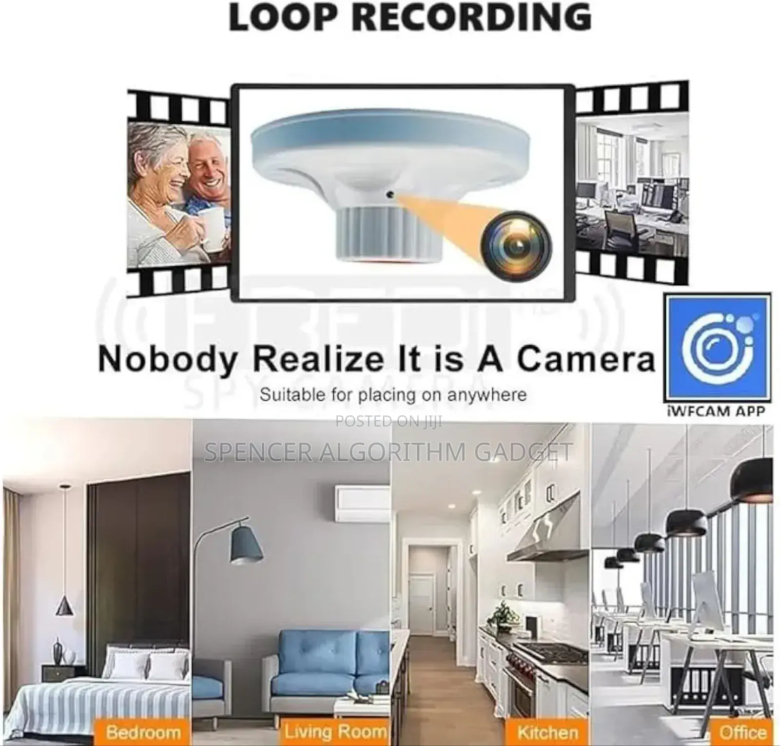 Wireless Security CCTV Camera Bulb Lamp Holder